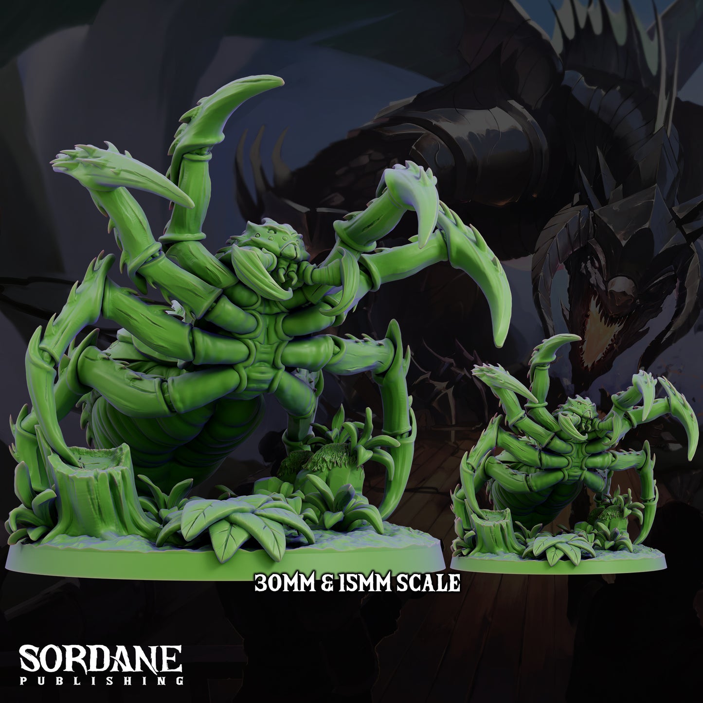 Giant Spider DND Miniature TTRPG Resin Figure 50mm Base