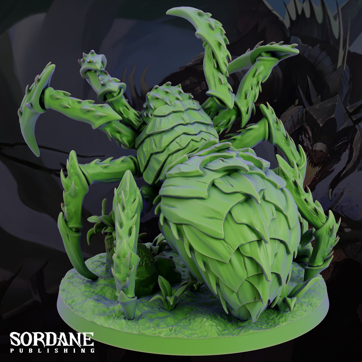 Giant Spider DND Miniature TTRPG Resin Figure 50mm Base