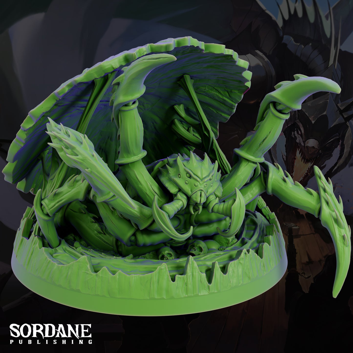 Giant Spider DND Miniature TTRPG Resin Figure 50mm Base
