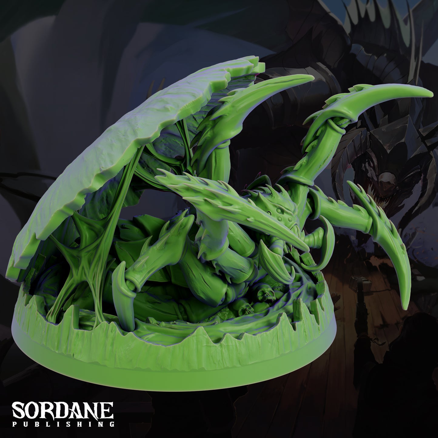 Giant Spider DND Miniature TTRPG Resin Figure 50mm Base