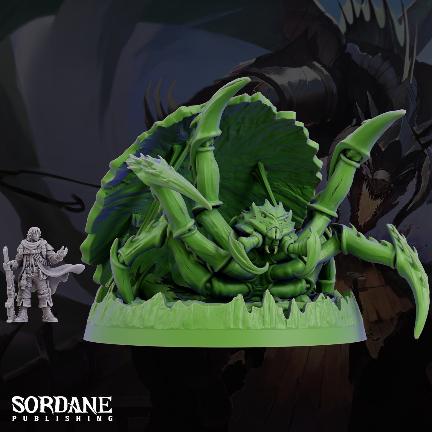 Giant Spider DND Miniature TTRPG Resin Figure 50mm Base