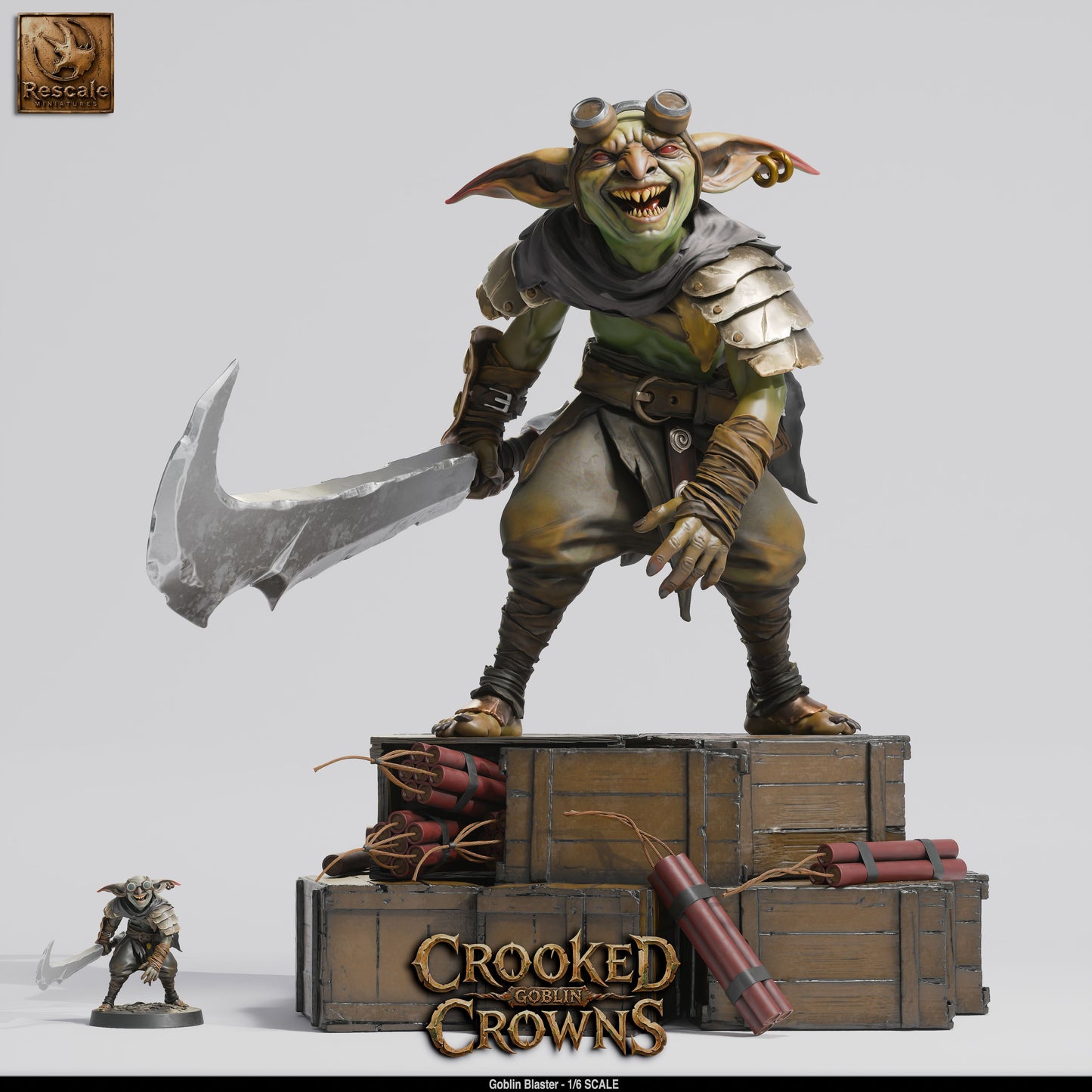Goblin Blaster Goblin Gunner Resin Figure 1/6 Scale Display Model