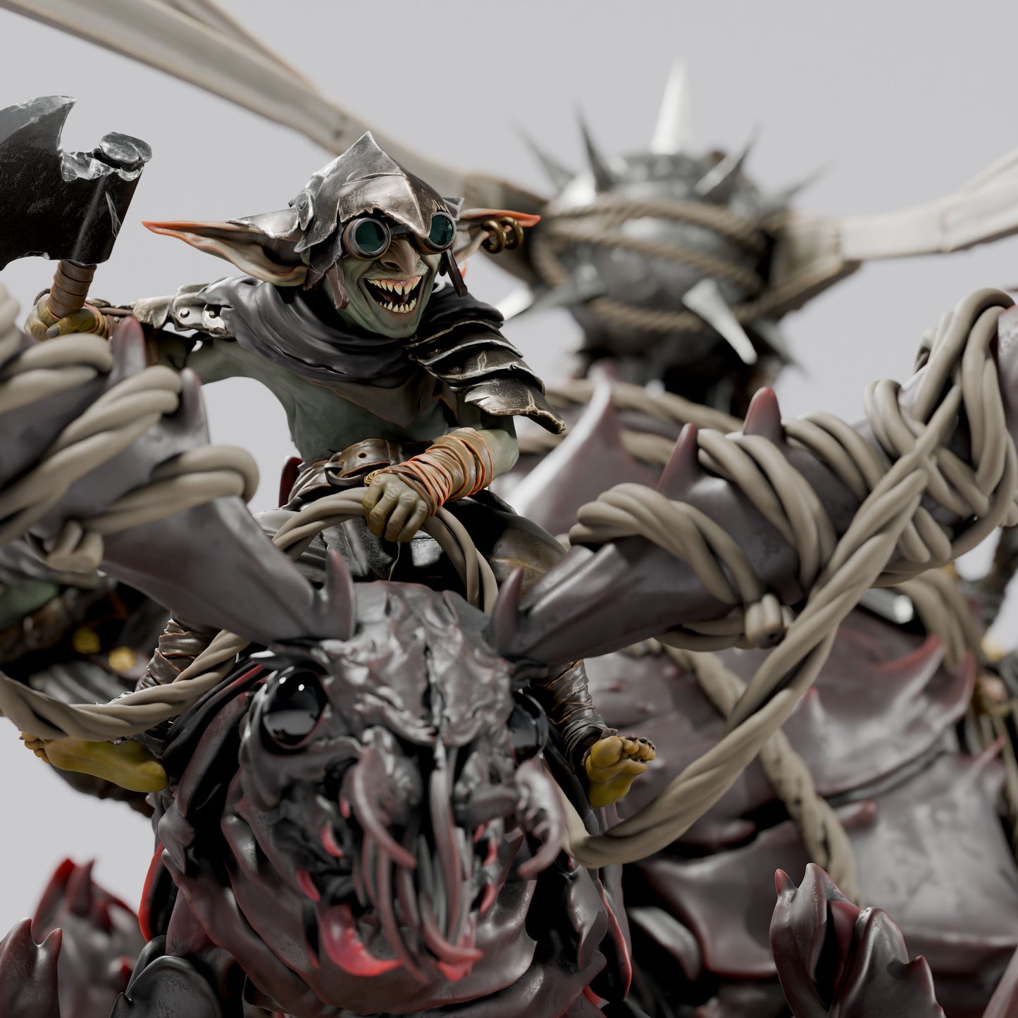 Goblin Siege Crawler Goblin War Machine DND Miniature TTRPG Resin Figure 130mm Base