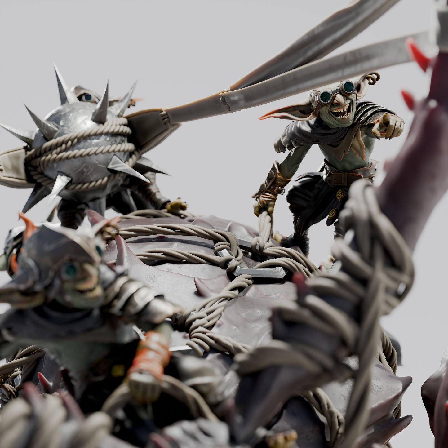 Goblin Siege Crawler Goblin War Machine DND Miniature TTRPG Resin Figure 130mm Base