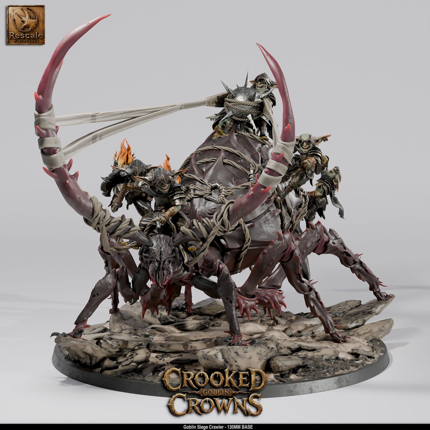 Goblin Siege Crawler Goblin War Machine DND Miniature TTRPG Resin Figure 130mm Base