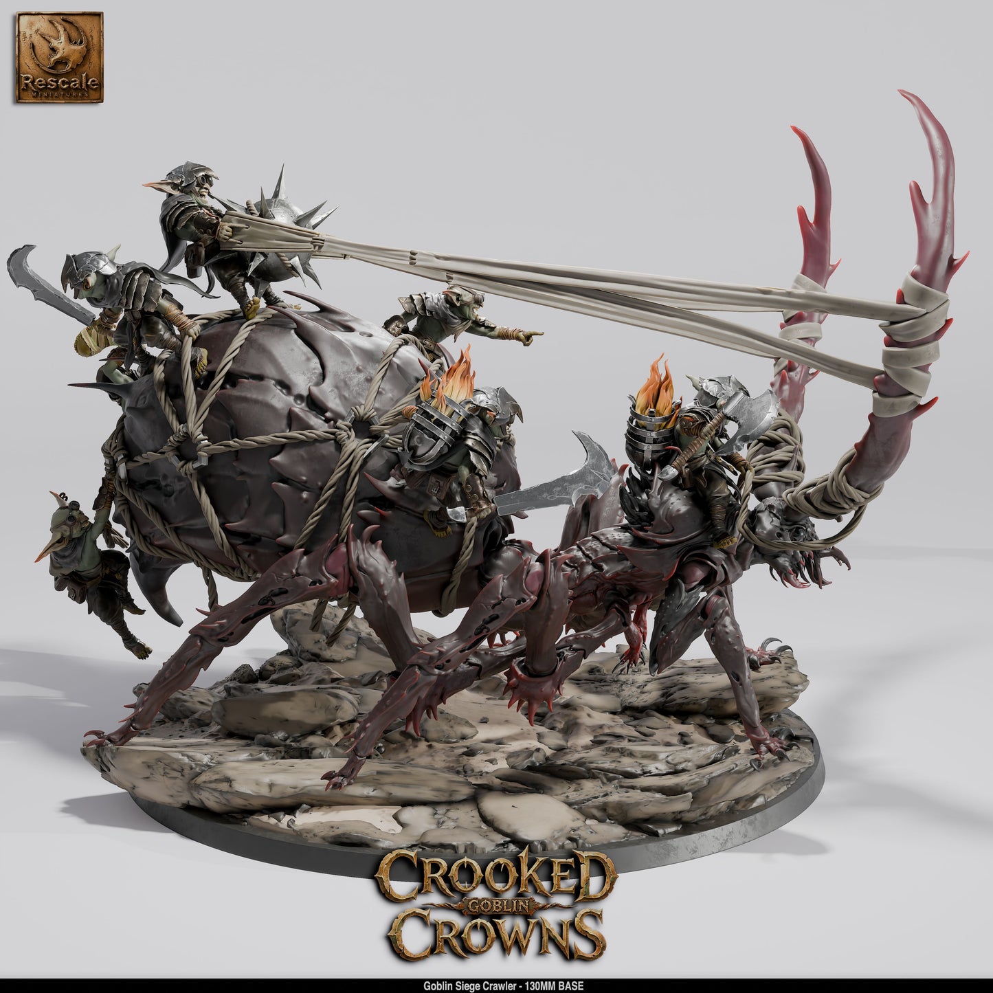 Goblin Siege Crawler Goblin War Machine DND Miniature TTRPG Resin Figure 130mm Base