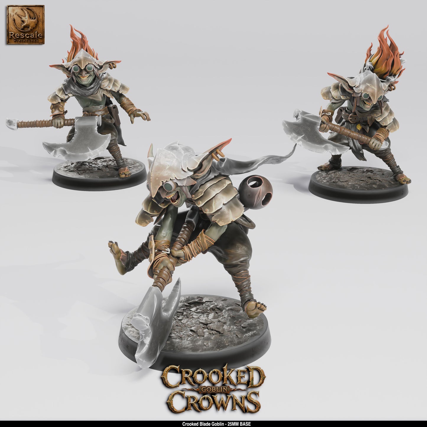 Crooked Blade Goblins Goblin Rogue DND Miniature TTRPG Resin Figure 25mm Base