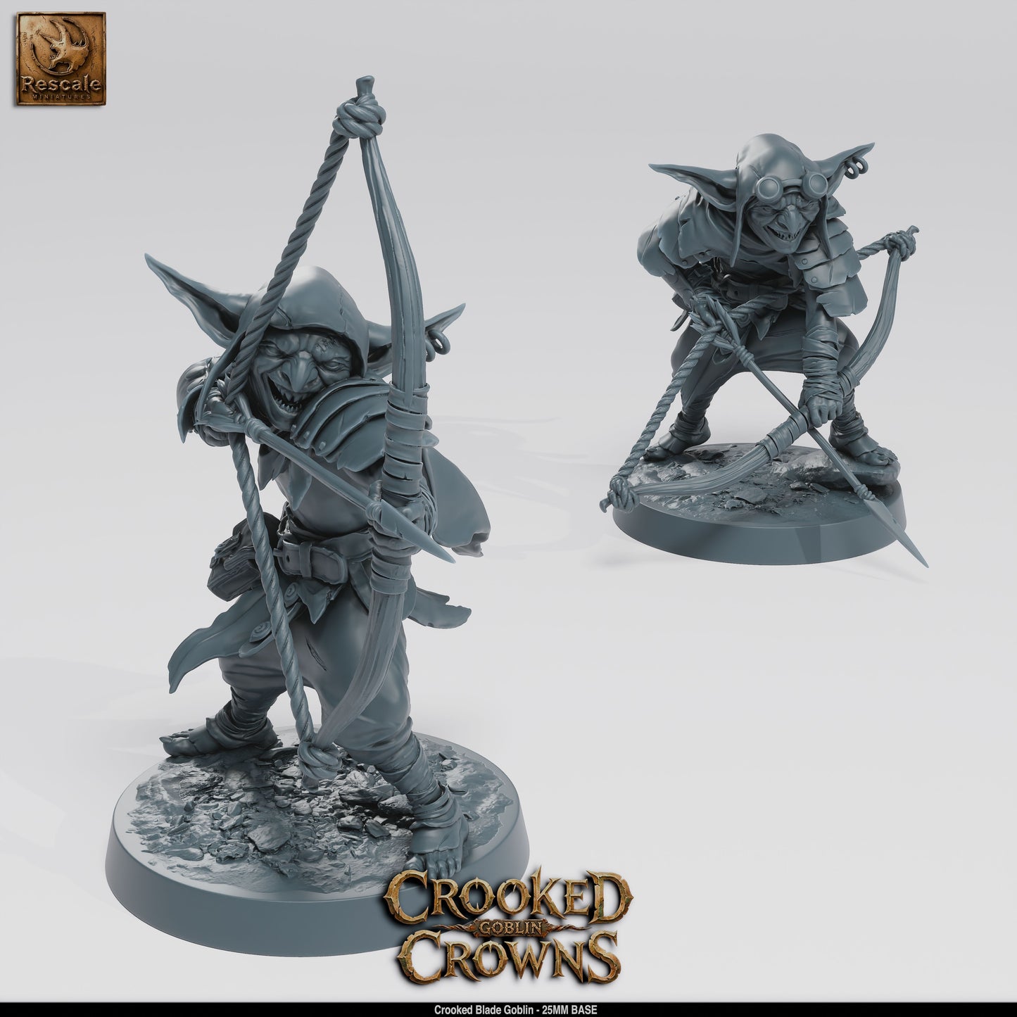 Crooked Blade Goblins Goblin Rogue DND Miniature TTRPG Resin Figure 25mm Base