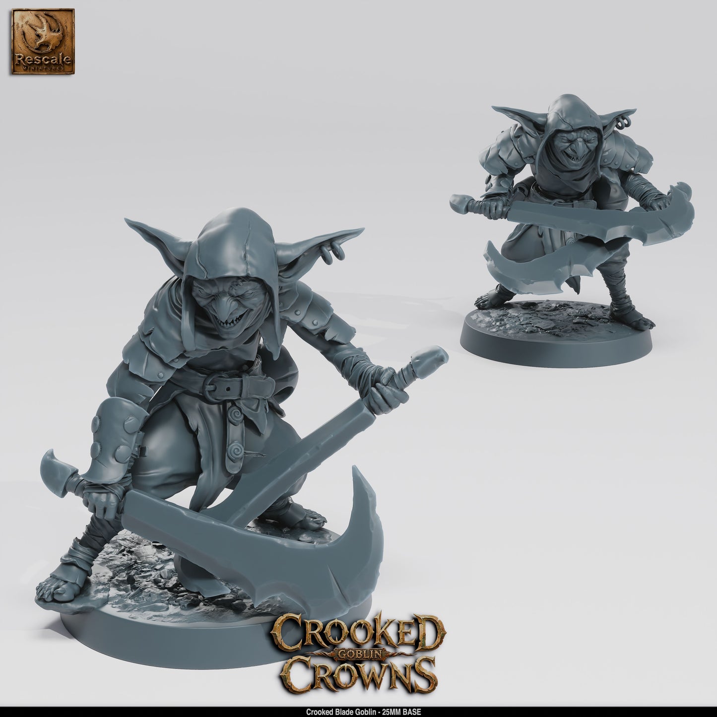 Crooked Blade Goblins Goblin Rogue DND Miniature TTRPG Resin Figure 25mm Base