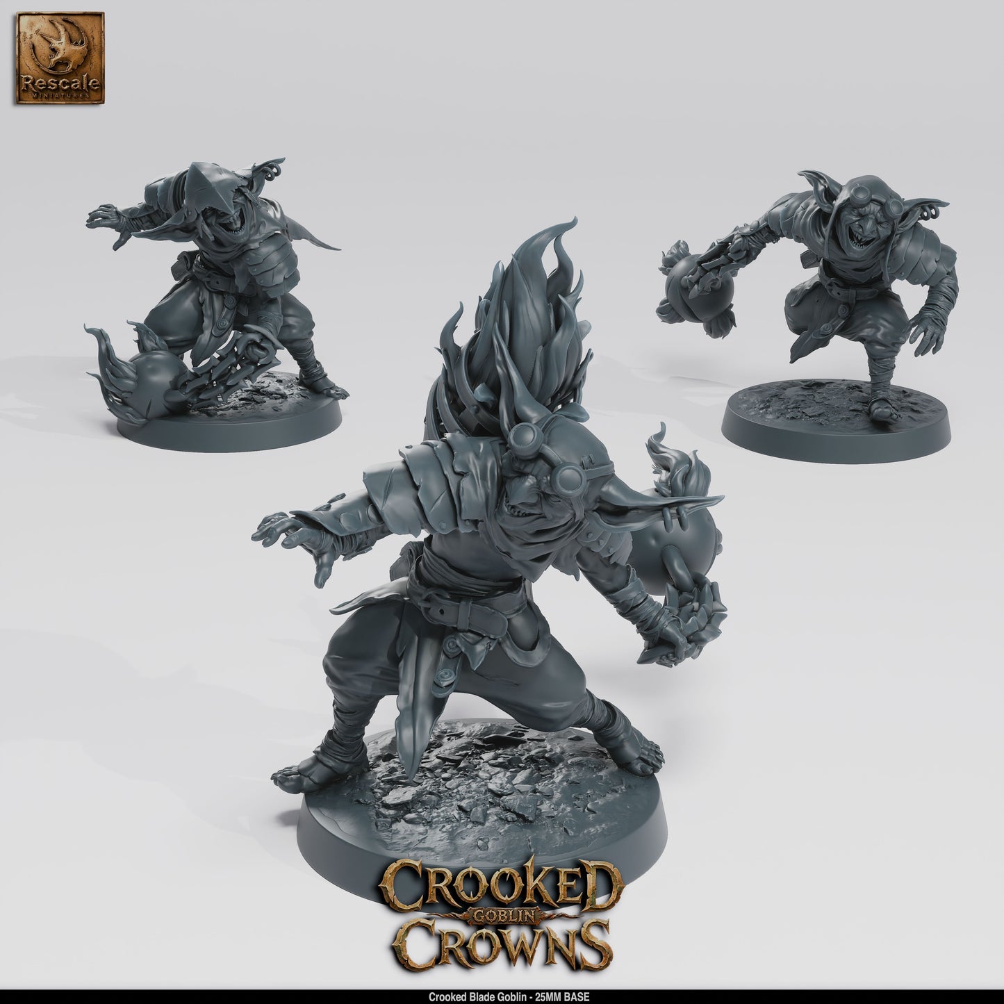 Crooked Blade Goblins Goblin Rogue DND Miniature TTRPG Resin Figure 25mm Base