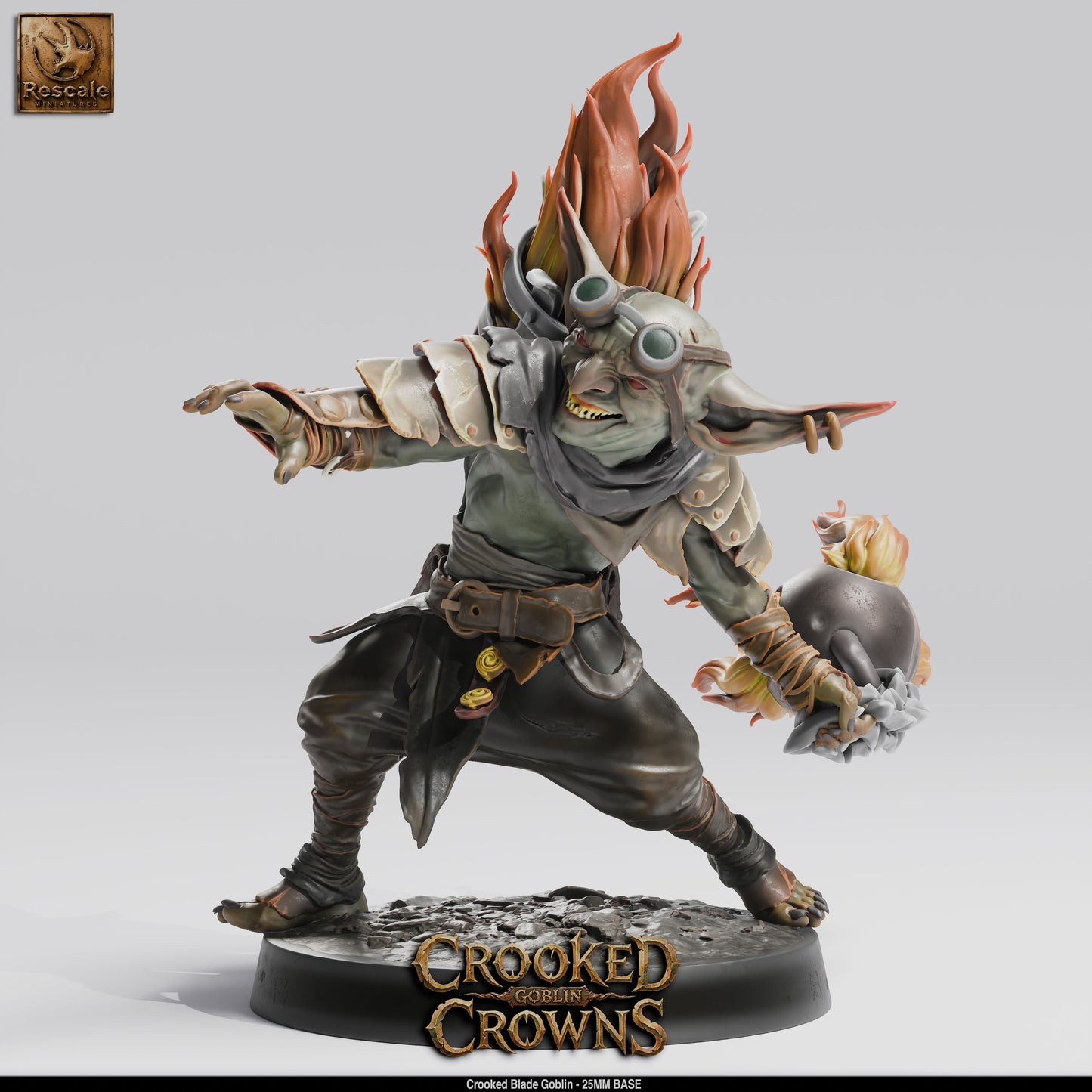 Crooked Blade Goblins Goblin Rogue DND Miniature TTRPG Resin Figure 25mm Base