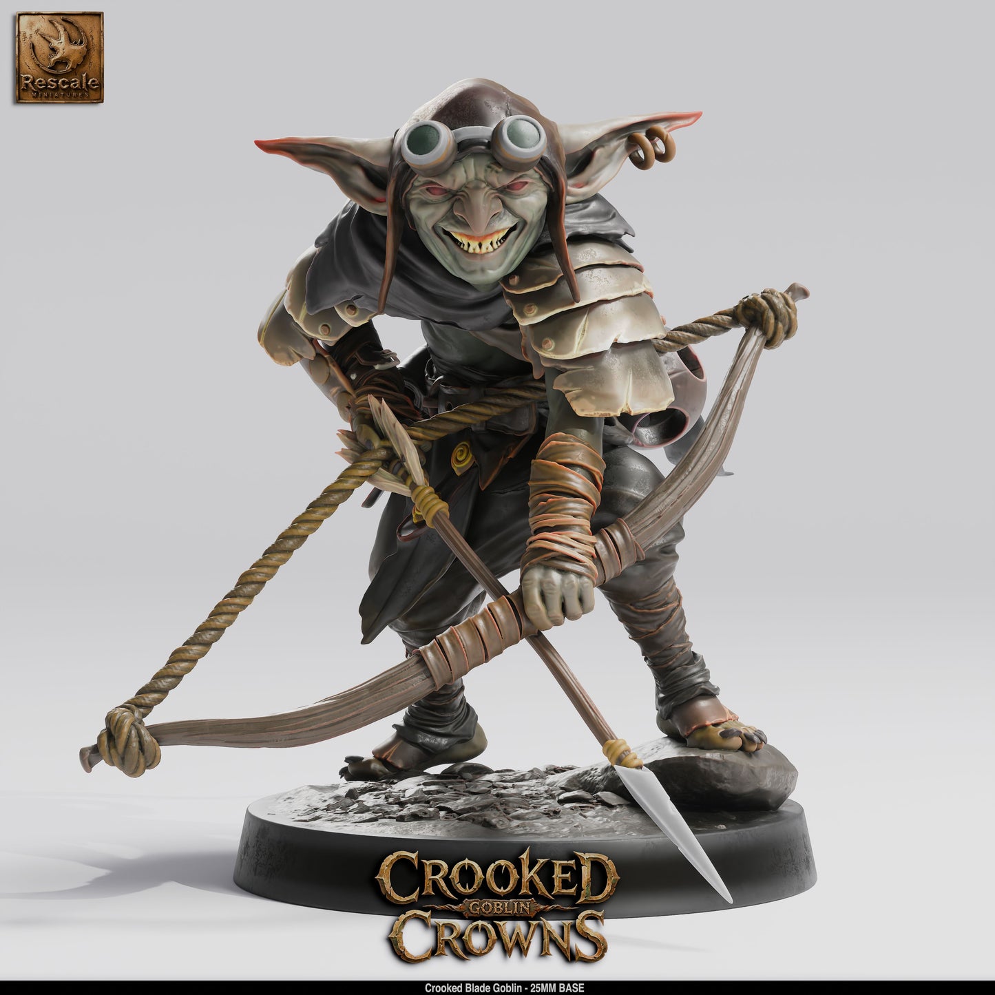 Crooked Blade Goblins Goblin Rogue DND Miniature TTRPG Resin Figure 25mm Base