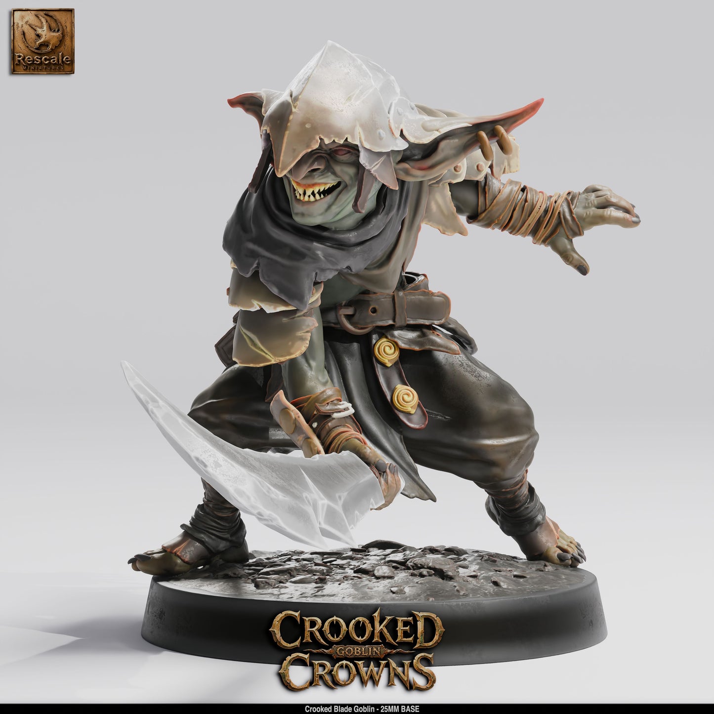 Crooked Blade Goblins Goblin Rogue DND Miniature TTRPG Resin Figure 25mm Base