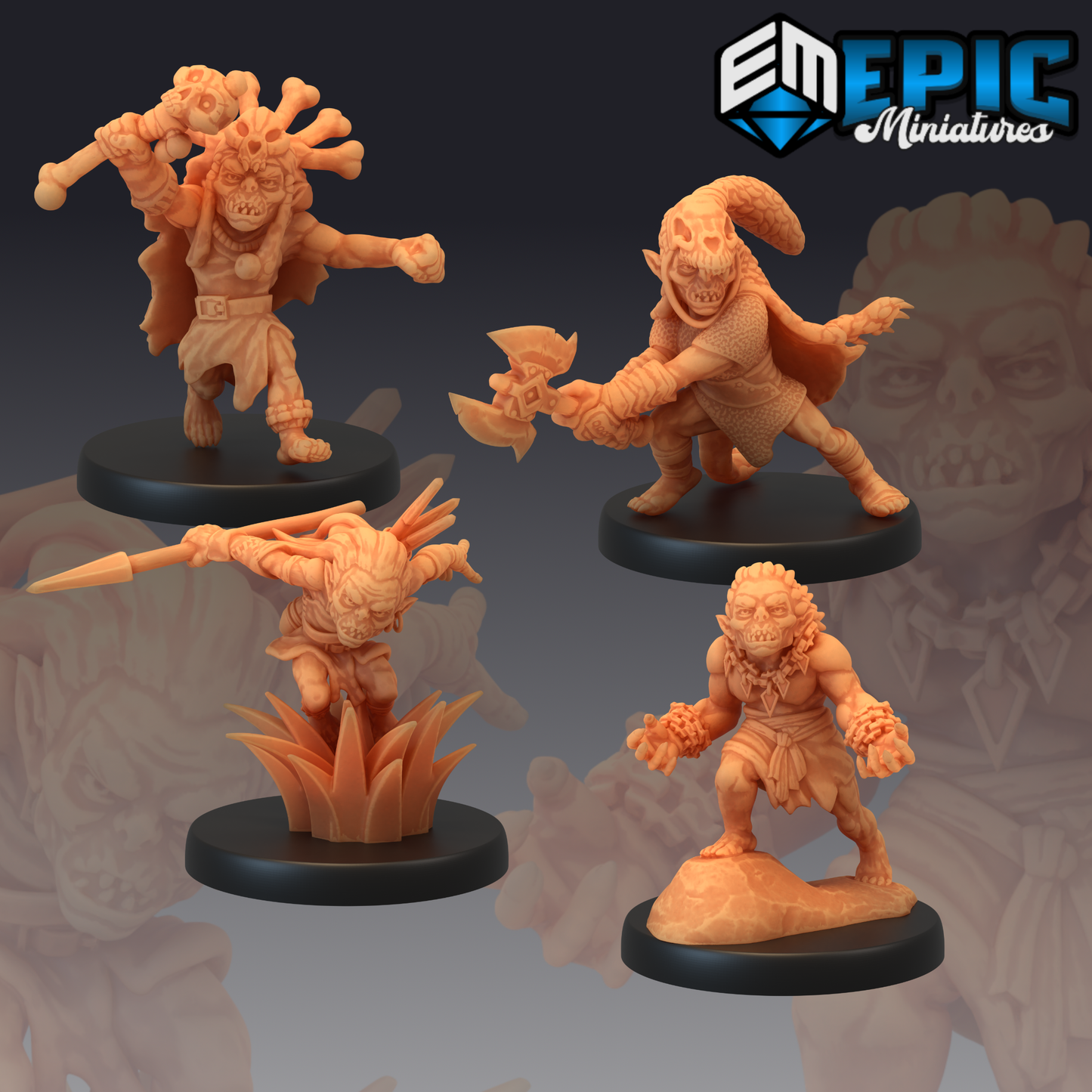 Goblin & Elf Miniatures D&D | Fantasy Tabletop RPG Characters | Resin Printed Figures | 25mm Base