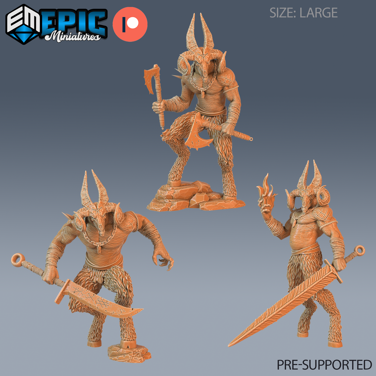 Goristro | Abyssal Siege Demon | Resin Tabletop RPG Figure | 51mm Base