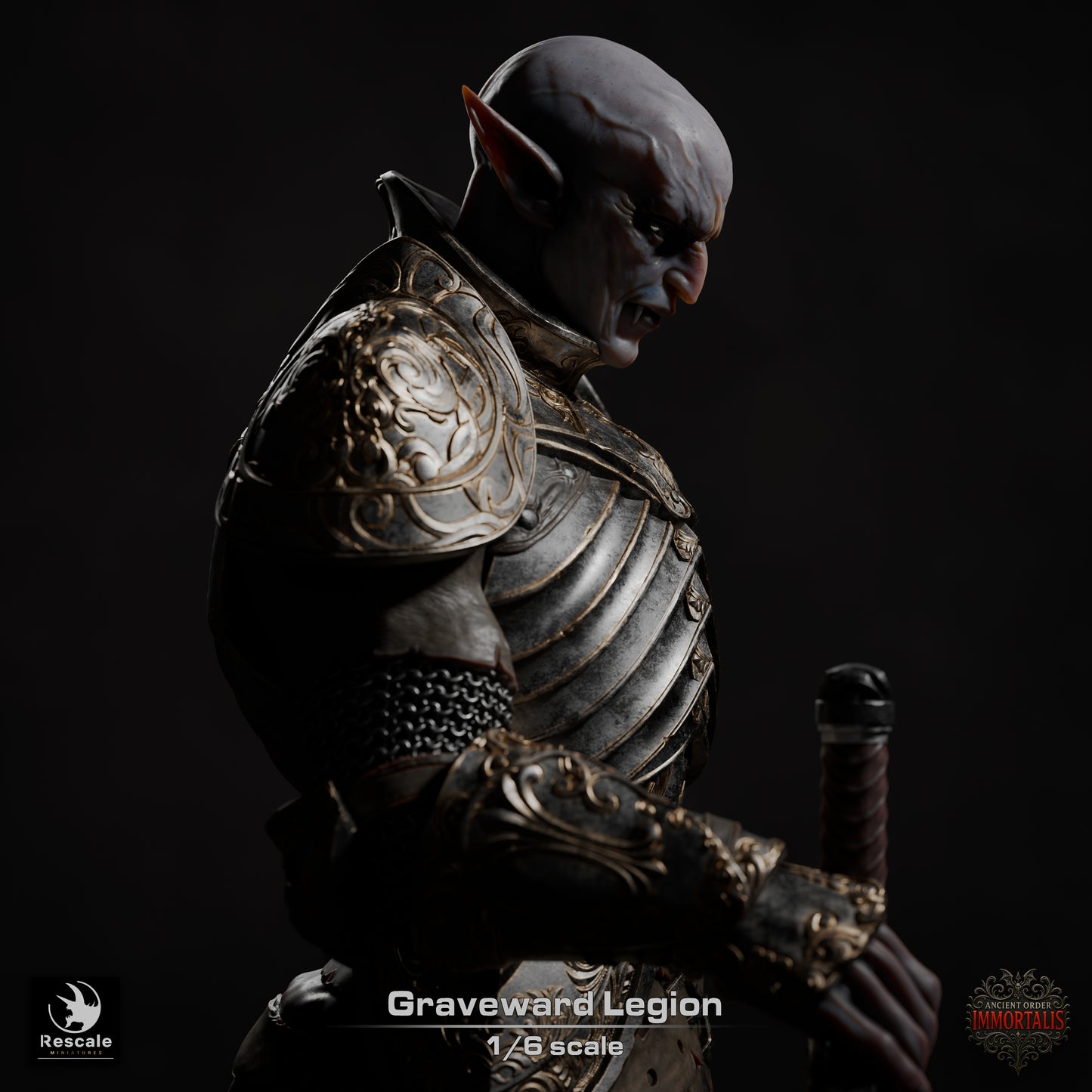 Graveward Legion 1/6 Scale Figure | Undead Warrior Statue | Resin 3D Printed Fantasy Display Model