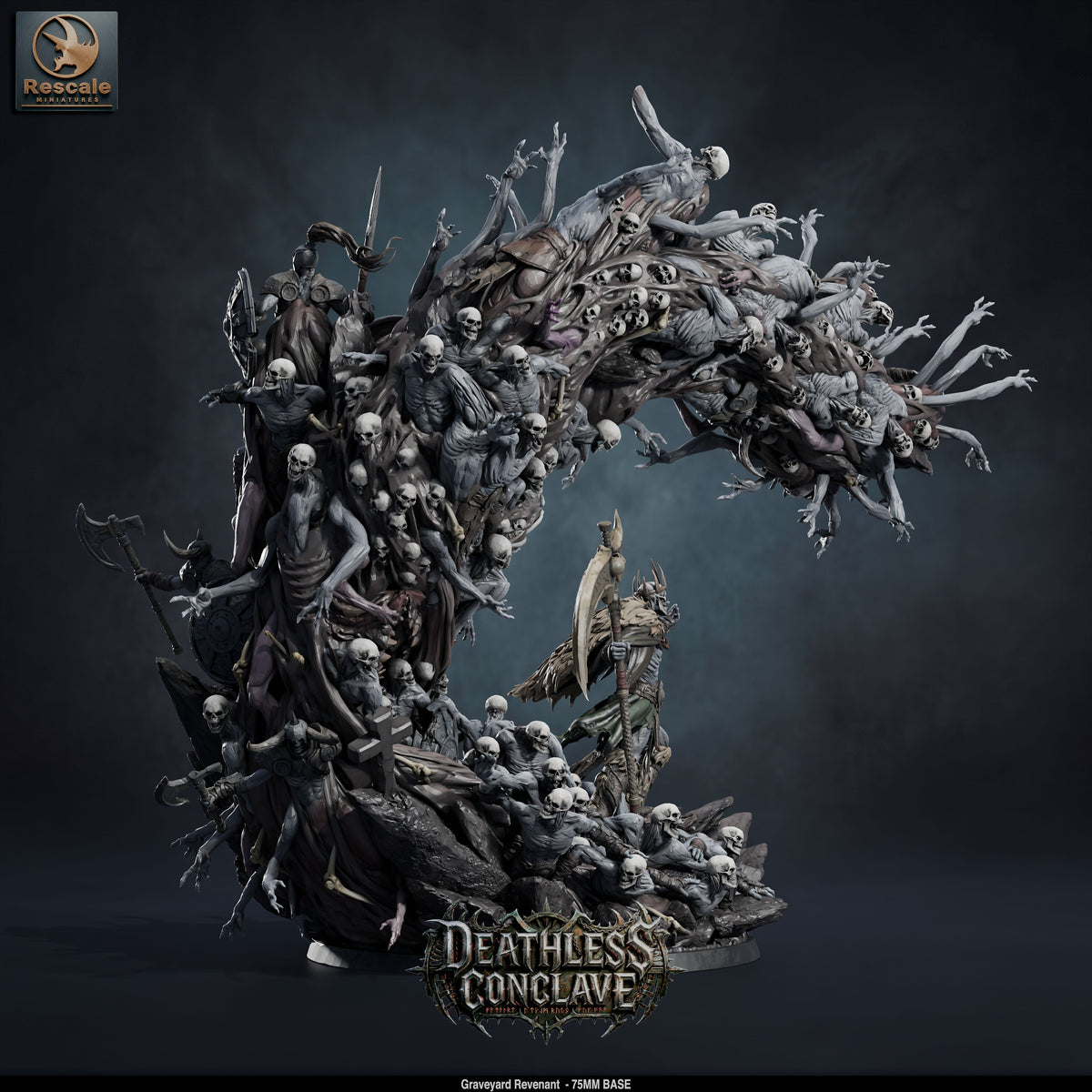 Graveyard Revenant DND TTRPG Resin Model 75mm Base
