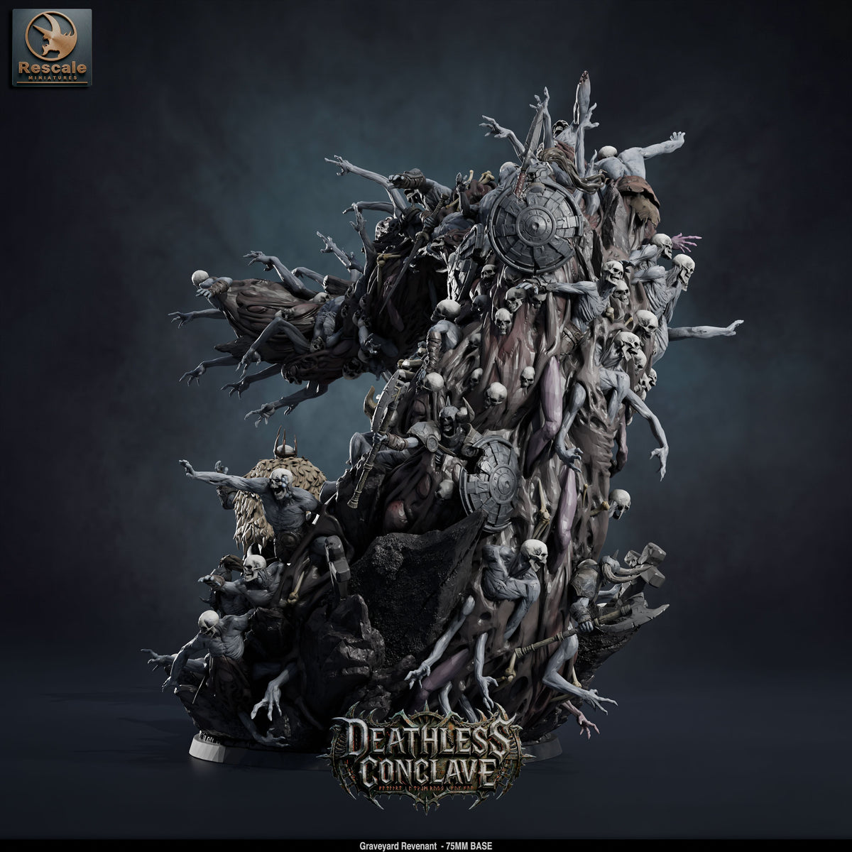Graveyard Revenant DND TTRPG Resin Model 75mm Base