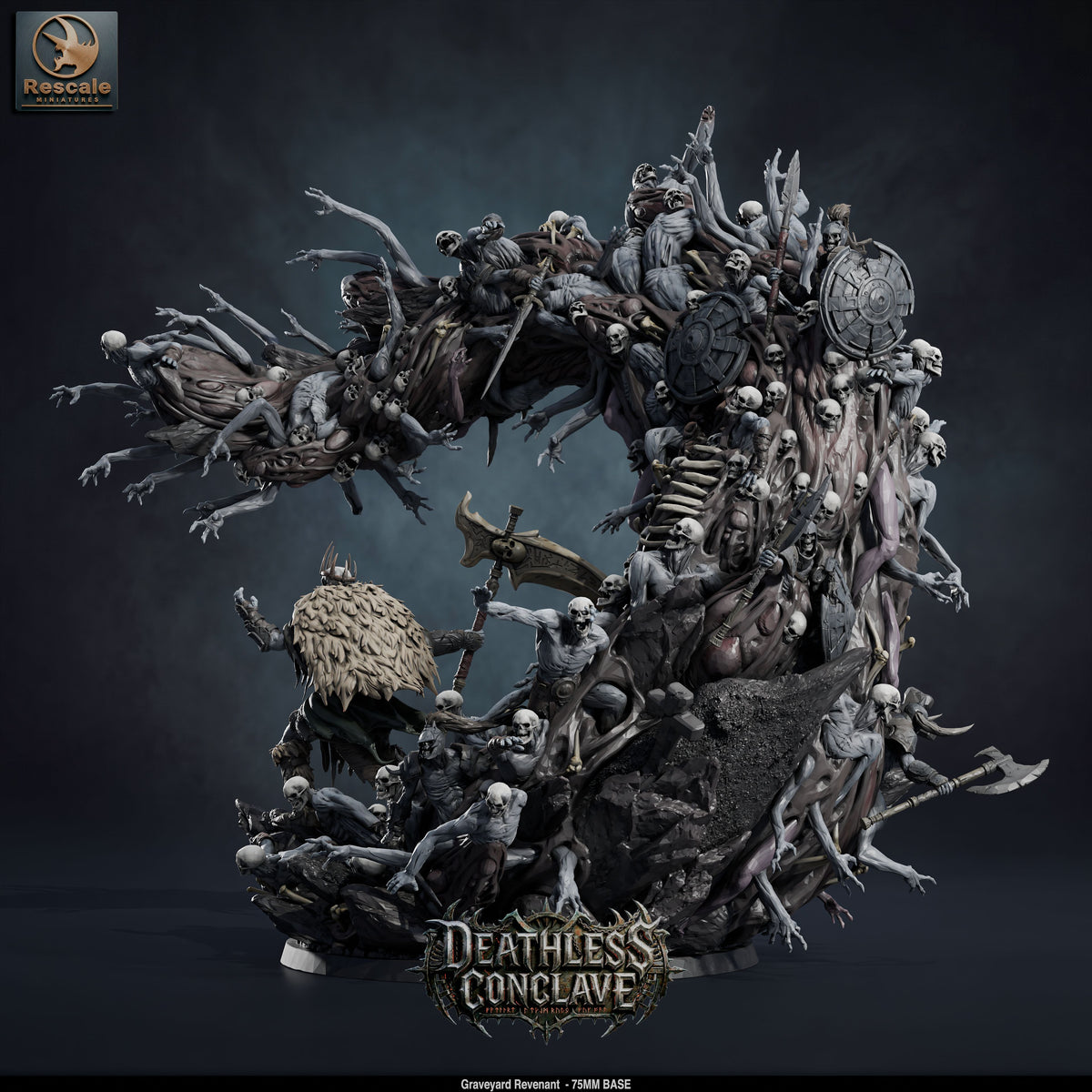 Graveyard Revenant DND TTRPG Resin Model 75mm Base