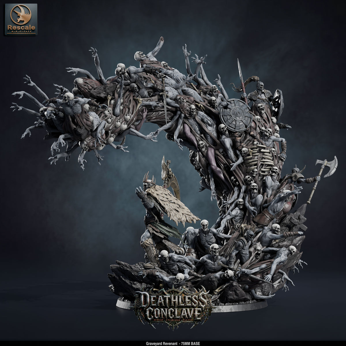 Graveyard Revenant DND TTRPG Resin Model 75mm Base