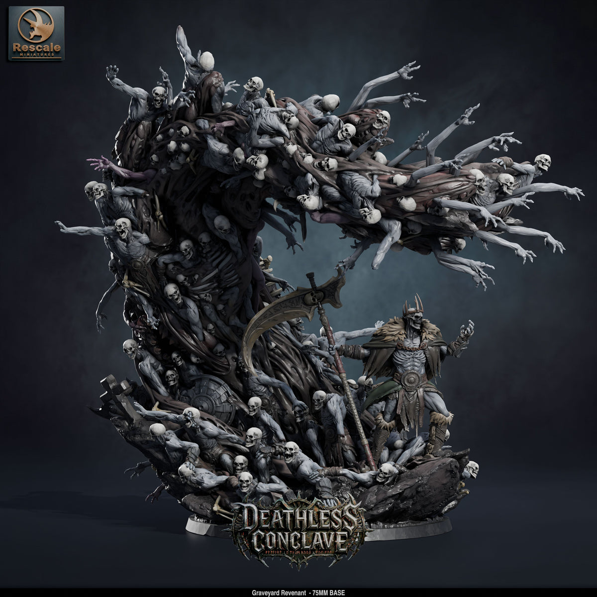 Graveyard Revenant DND TTRPG Resin Model 75mm Base