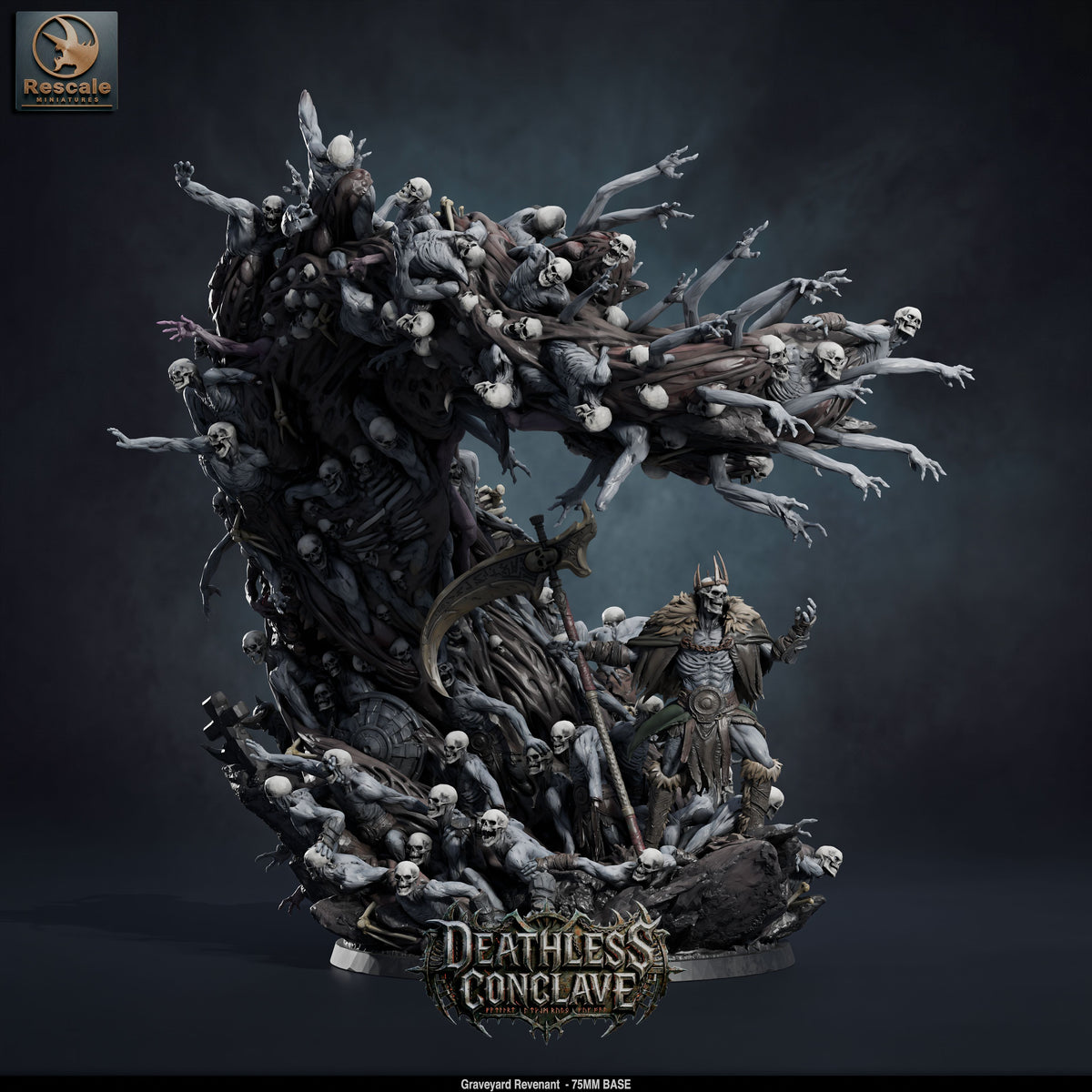 Graveyard Revenant DND TTRPG Resin Model 75mm Base