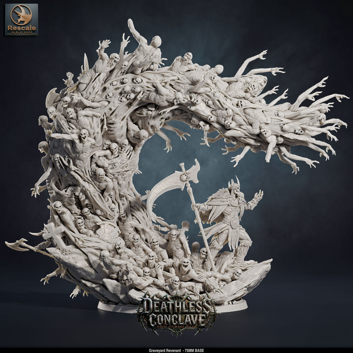 Graveyard Revenant DND TTRPG Resin Model 75mm Base