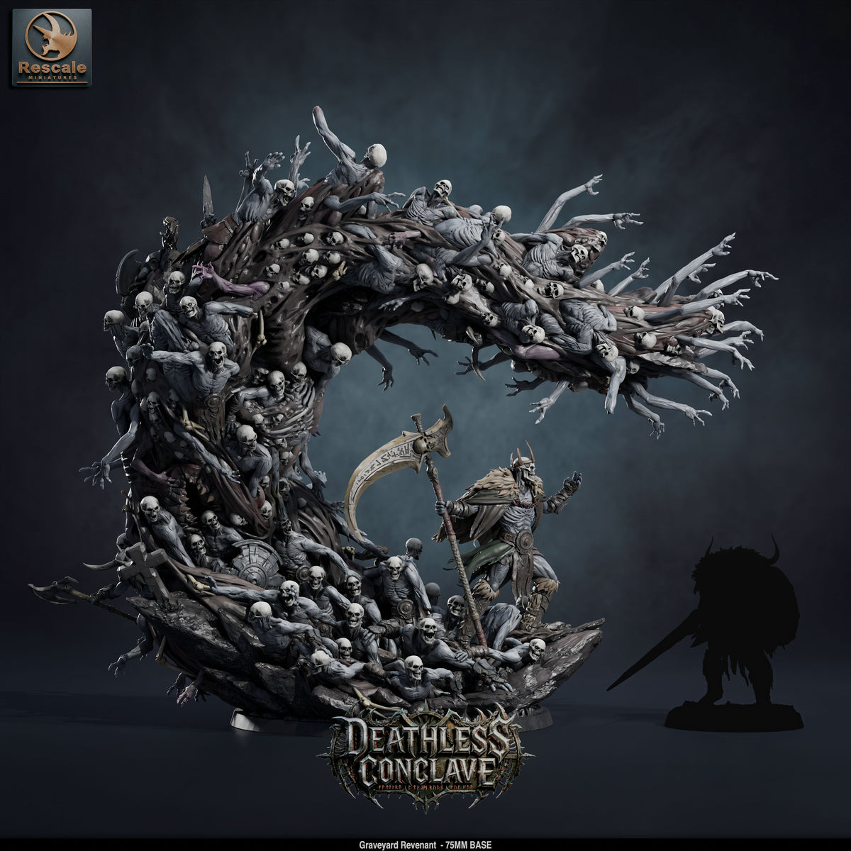 Graveyard Revenant DND TTRPG Resin Model 75mm Base