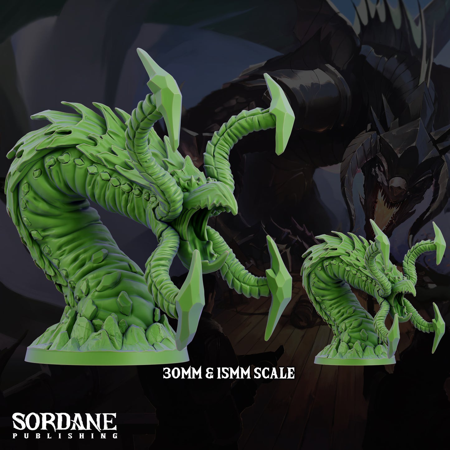 Grick Aberration Monster DND Miniature TTRPG Resin Figure 25mm Base