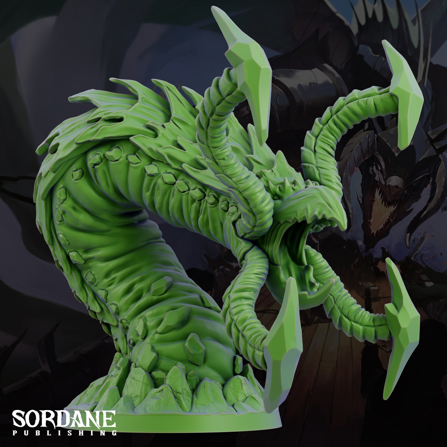 Grick Aberration Monster DND Miniature TTRPG Resin Figure 25mm Base