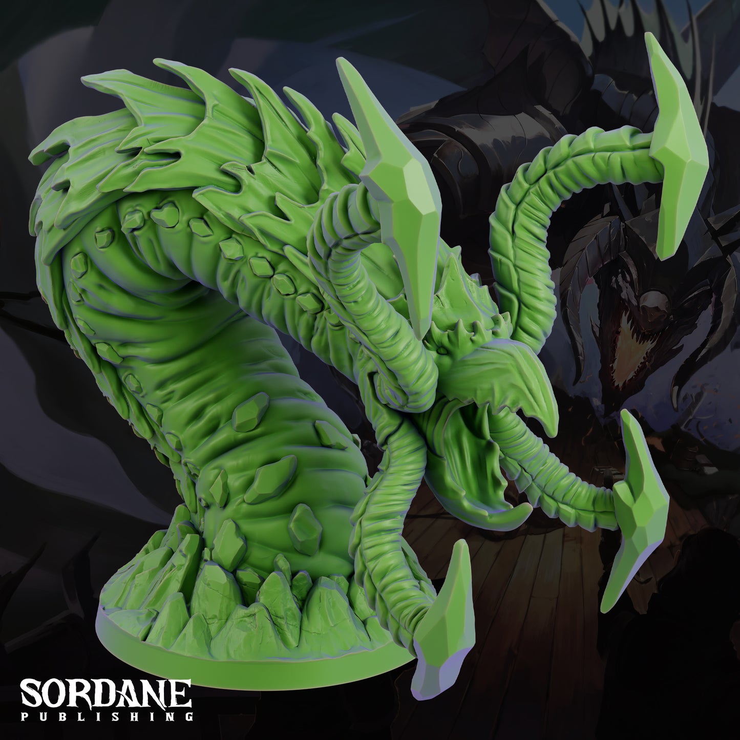 Grick Aberration Monster DND Miniature TTRPG Resin Figure 25mm Base