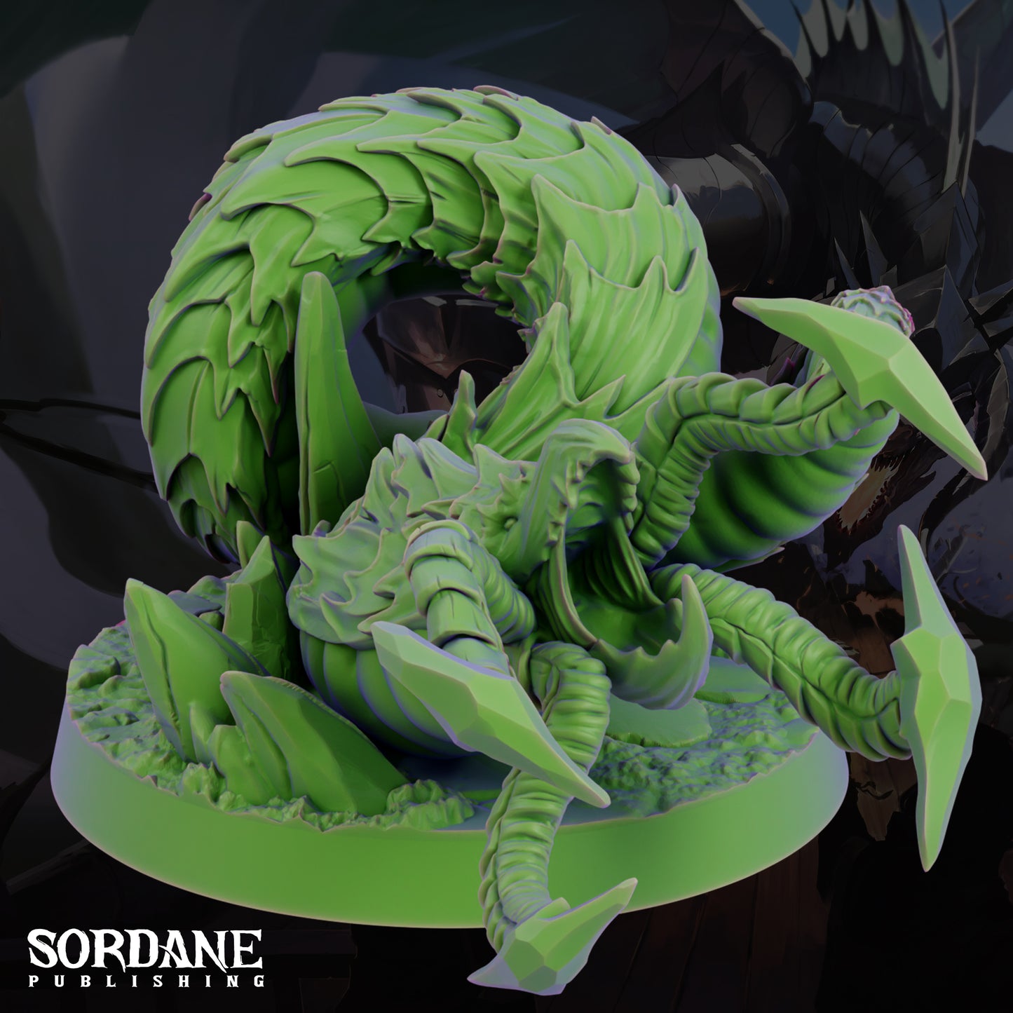 Grick Aberration Monster DND Miniature TTRPG Resin Figure 25mm Base