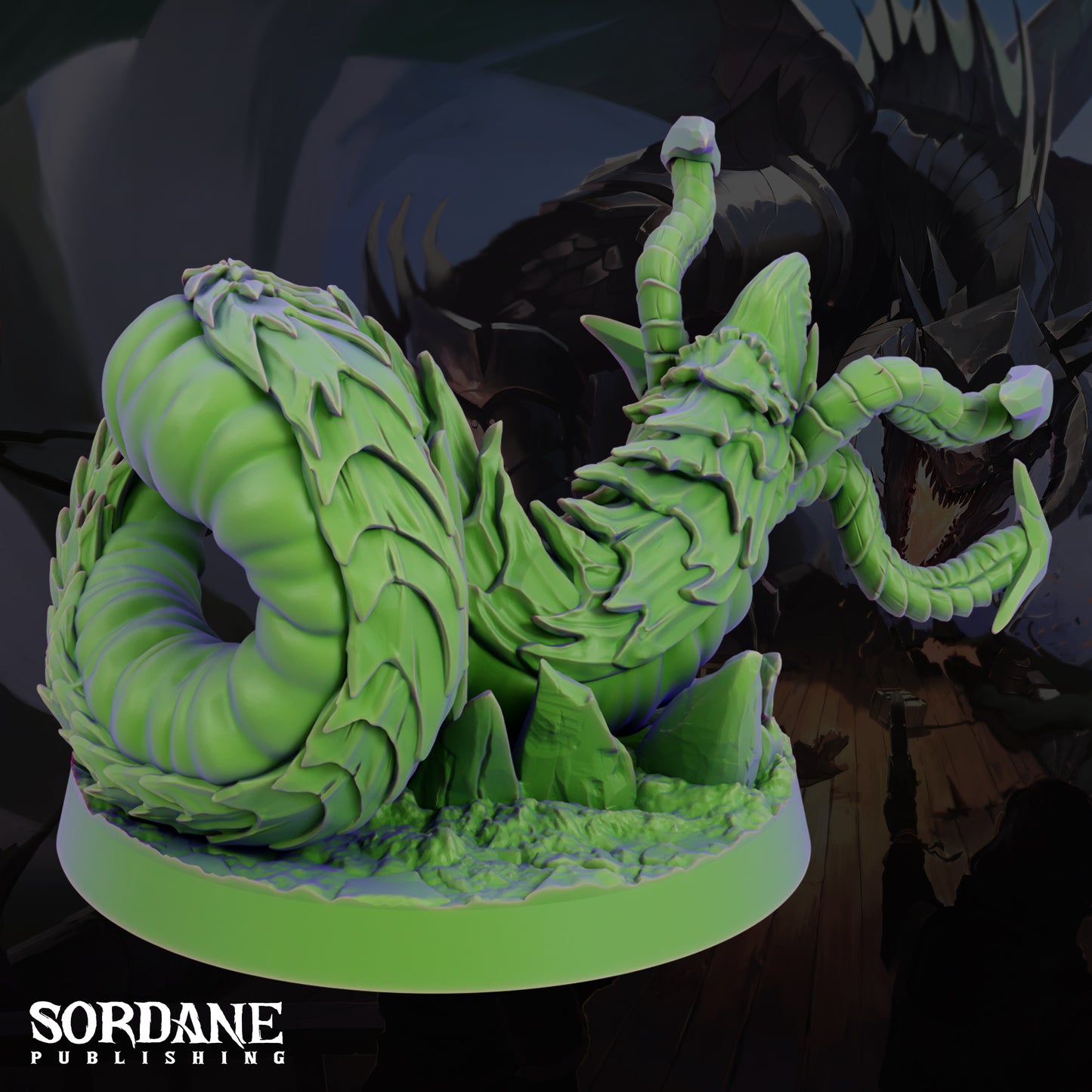 Grick Aberration Monster DND Miniature TTRPG Resin Figure 25mm Base