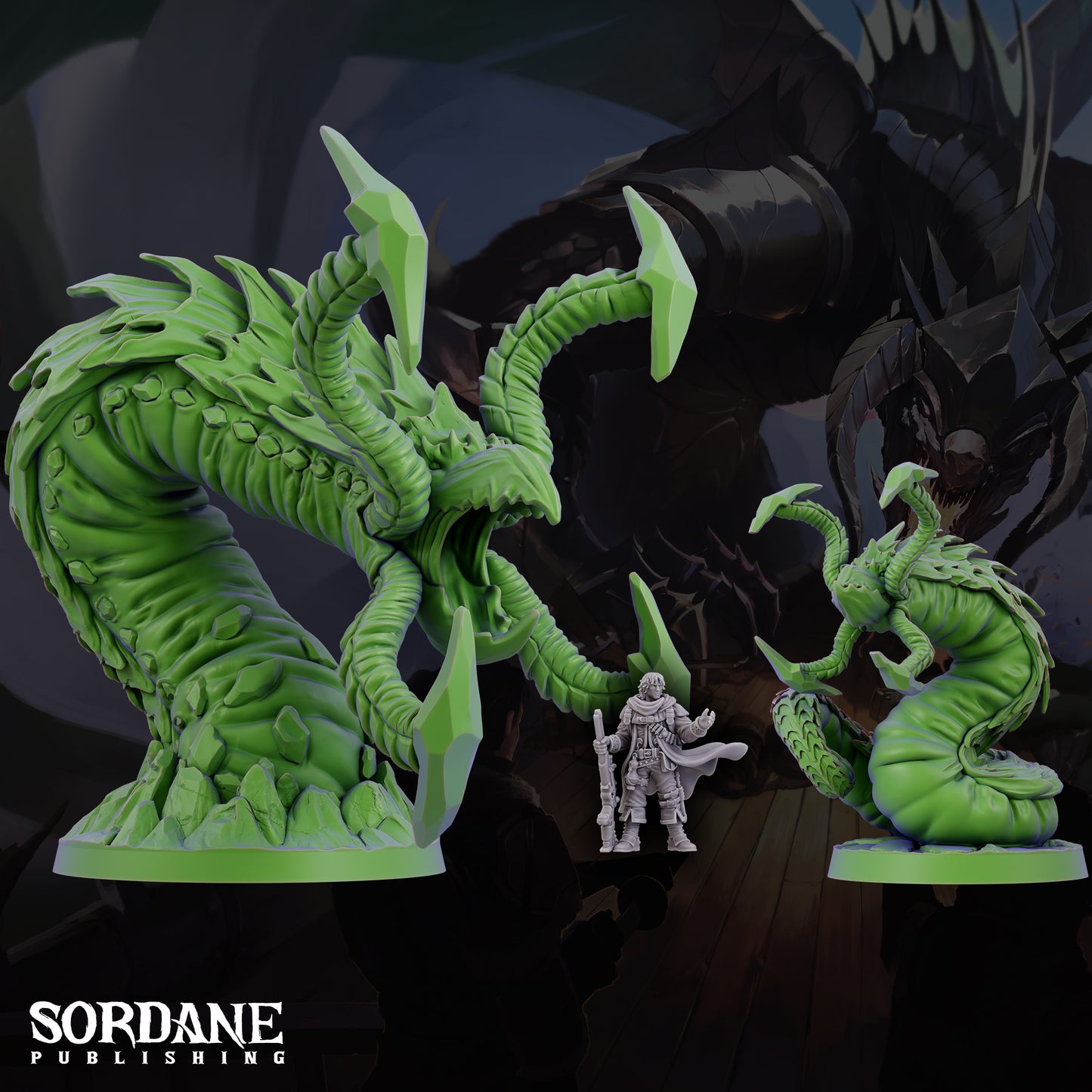 Grick Aberration Monster DND Miniature TTRPG Resin Figure 25mm Base