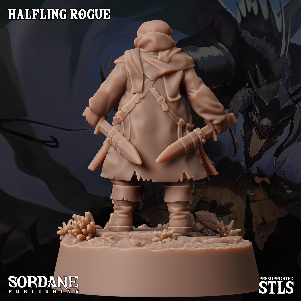Halfling Rogue DND TTRPG Resin Miniature 30mm Base