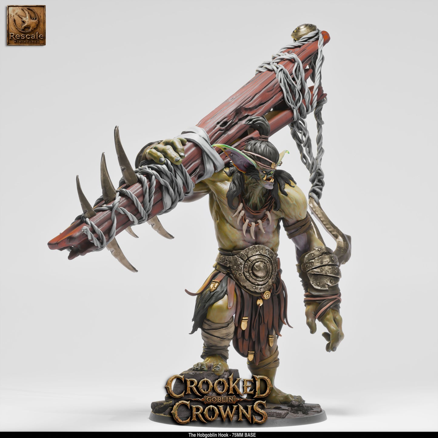 Hobgoblin War Chief Militaristic Goblin Warrior DND Miniature TTRPG Resin Figure 75mm Base