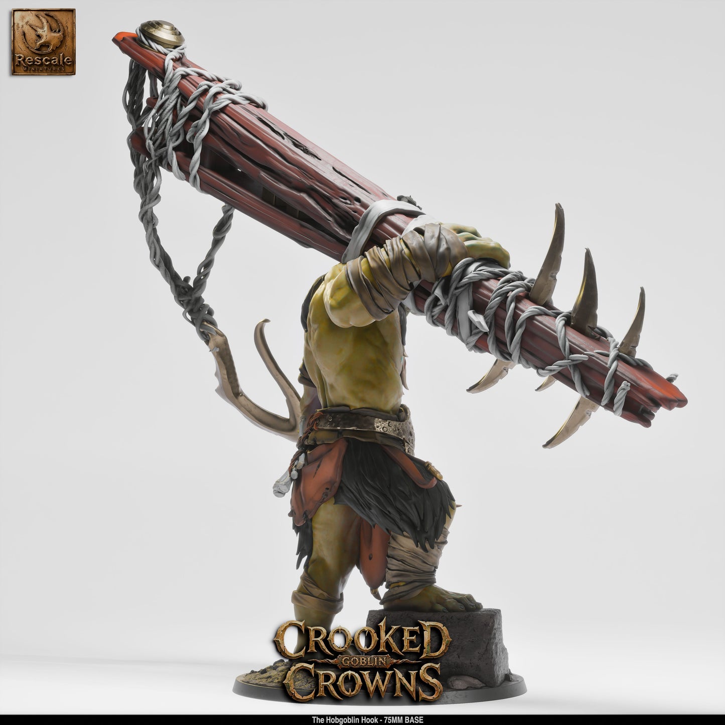 Hobgoblin War Chief Militaristic Goblin Warrior DND Miniature TTRPG Resin Figure 75mm Base