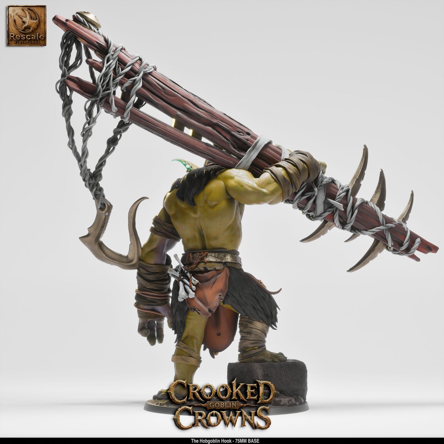 Hobgoblin War Chief Militaristic Goblin Warrior DND Miniature TTRPG Resin Figure 75mm Base