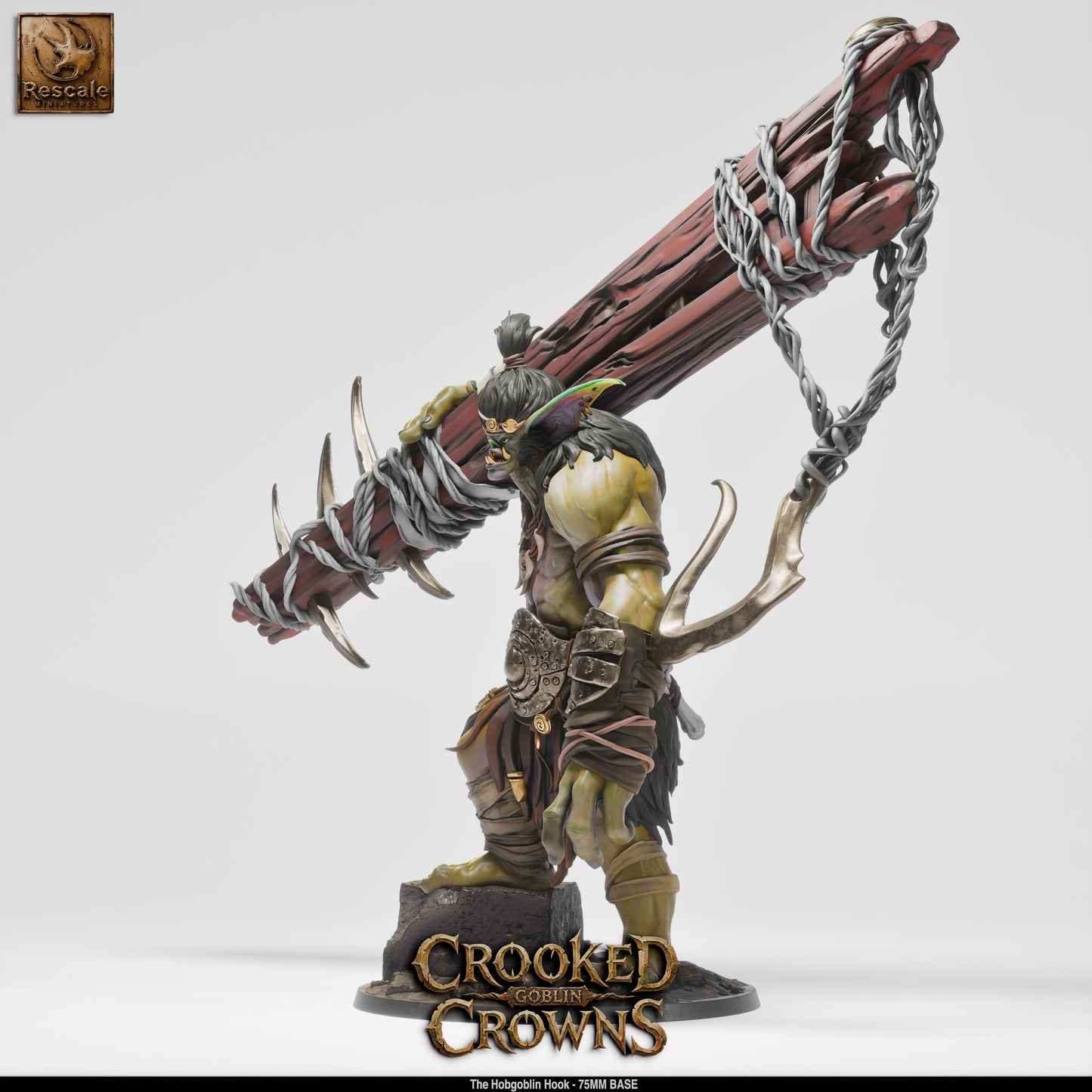 Hobgoblin War Chief Militaristic Goblin Warrior DND Miniature TTRPG Resin Figure 75mm Base