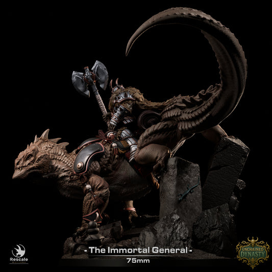 Immortal General D&D Miniature | Undead Warlord Figure | Resin Tabletop