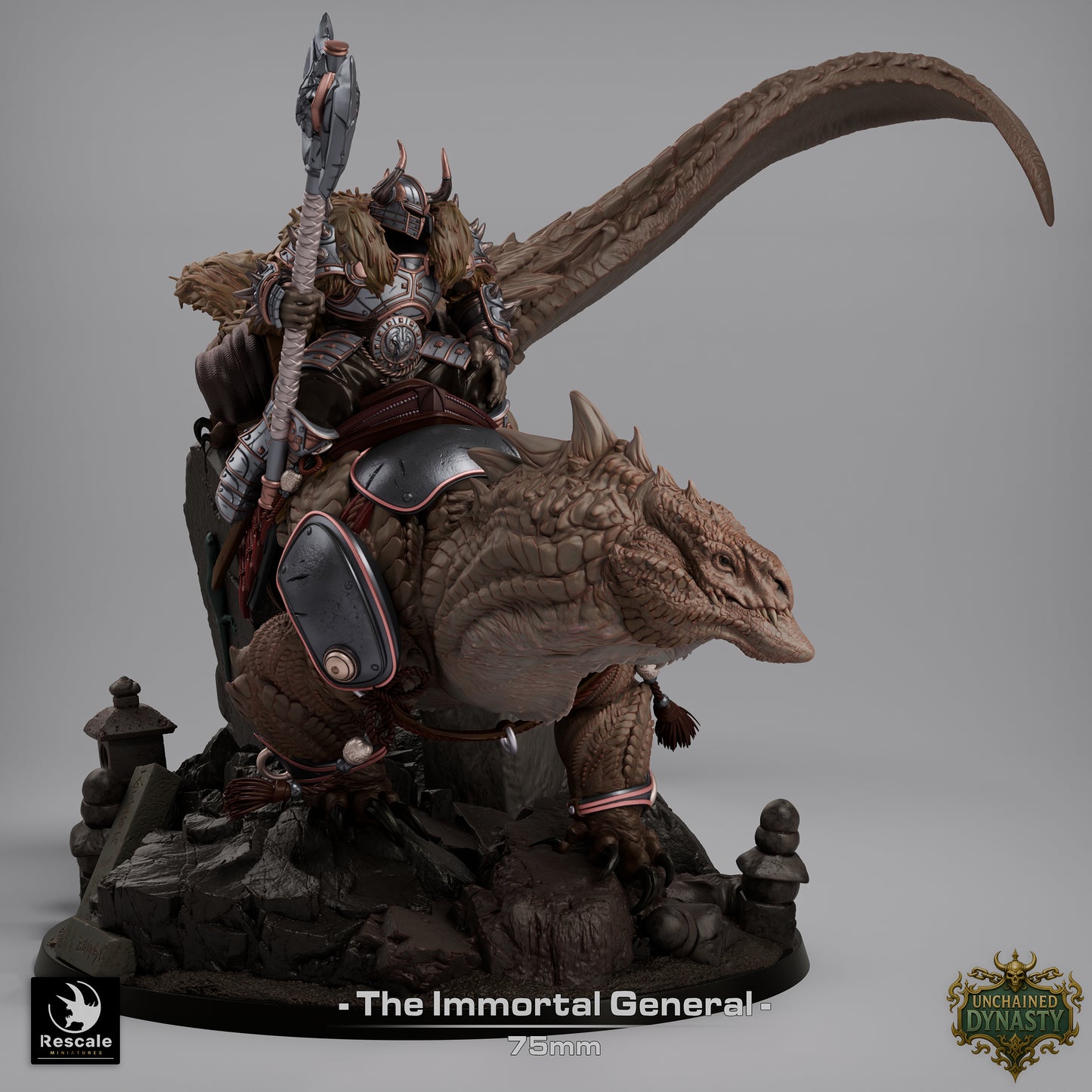 Immortal General D&D Miniature | Undead Warlord Figure | Resin Tabletop