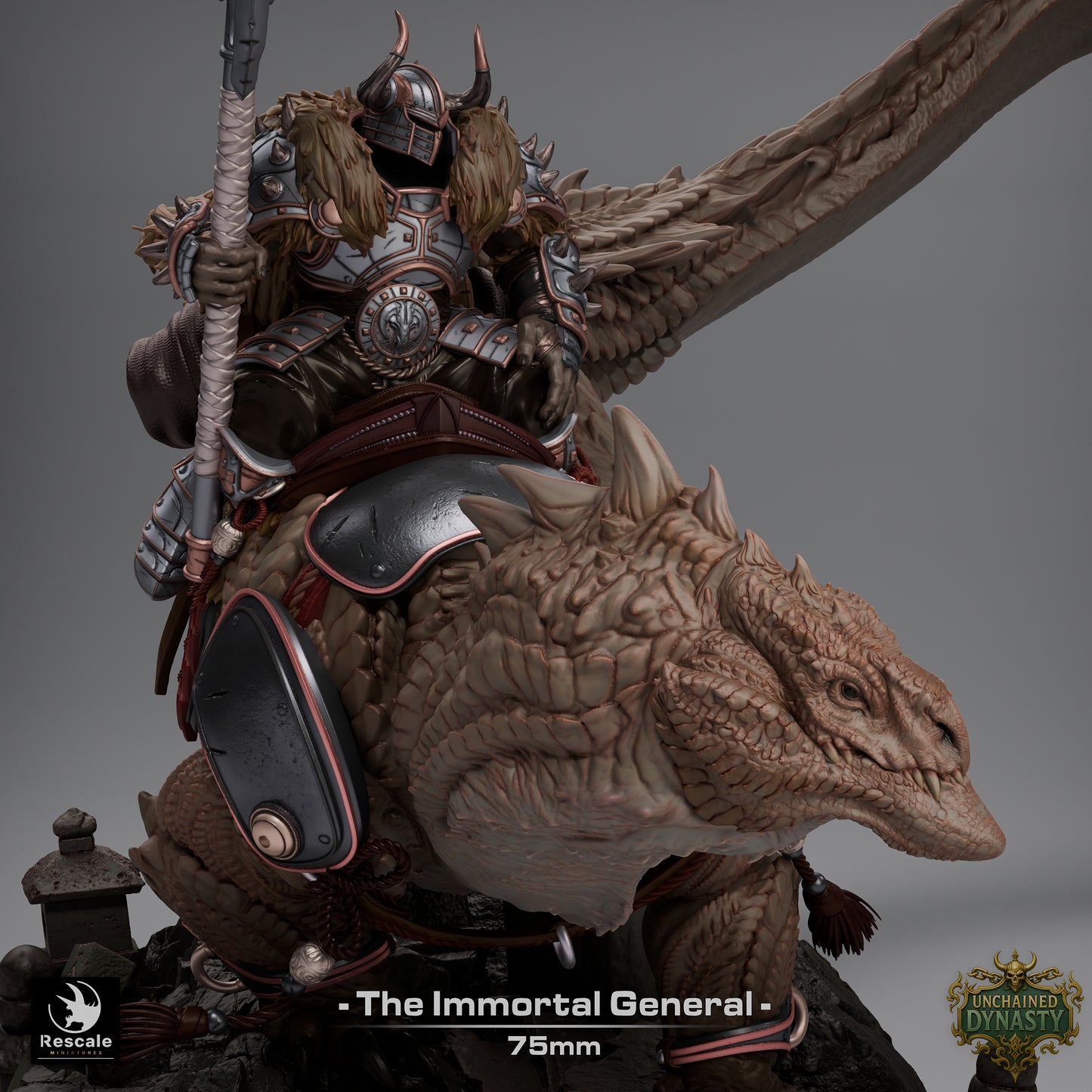 Immortal General D&D Miniature | Undead Warlord Figure | Resin Tabletop