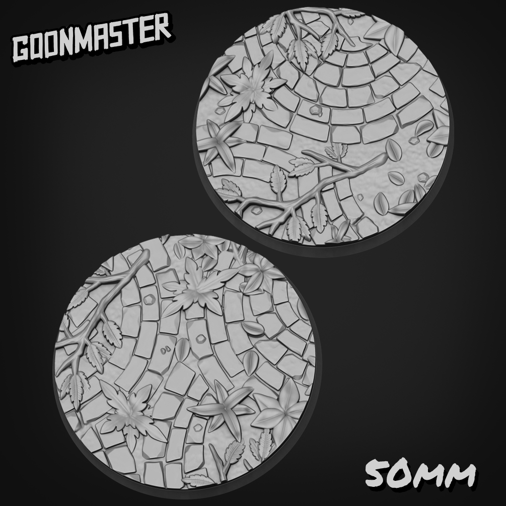 Jungle Ruin Bases DND TTRPG Resin Bases 25mm 170mm