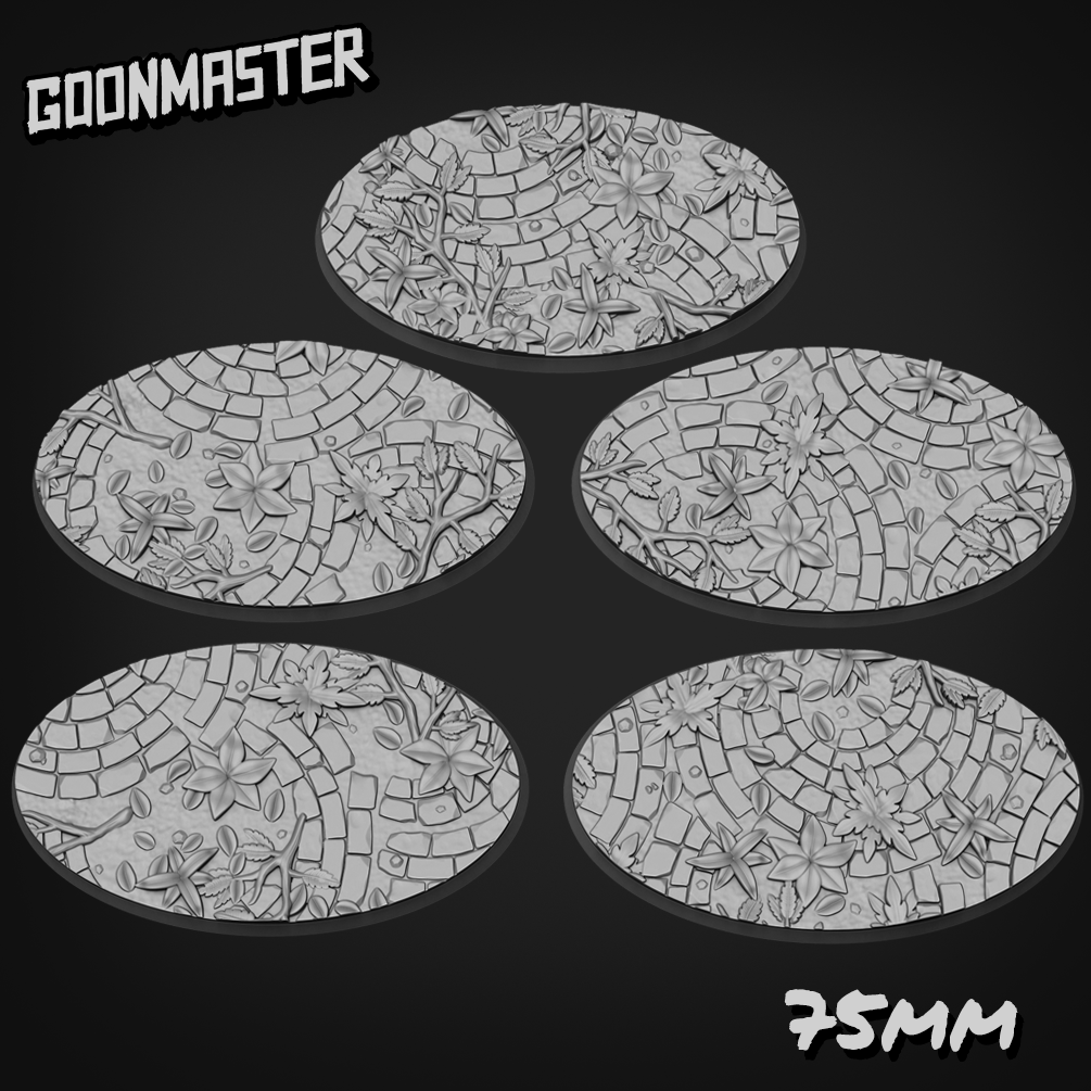 Jungle Ruin Bases DND TTRPG Resin Bases 25mm 170mm