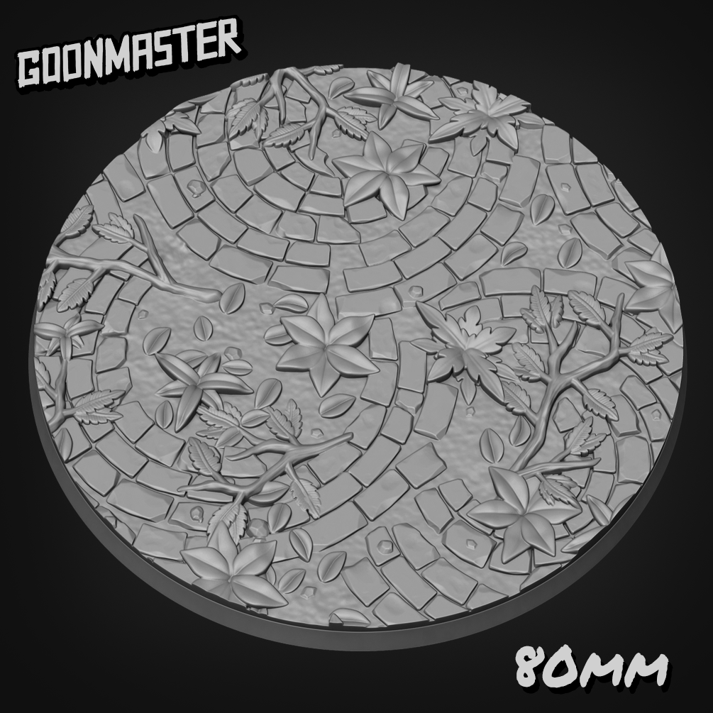 Jungle Ruin Bases DND TTRPG Resin Bases 25mm 170mm