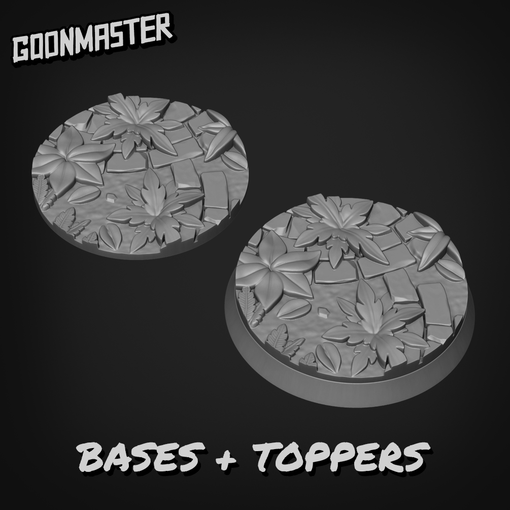 Jungle Ruin Bases DND TTRPG Resin Bases 25mm 170mm