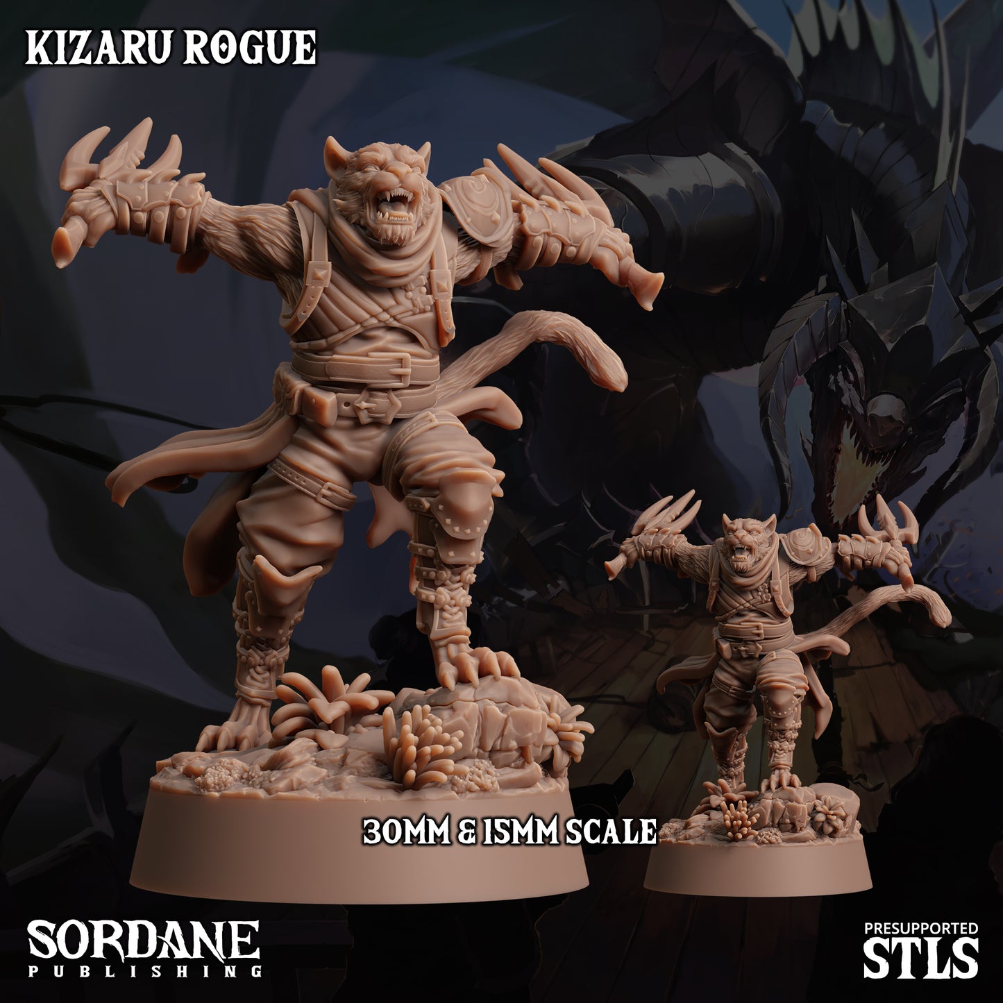 Kizaru Rogue DND Miniature TTRPG Resin Figure 25mm Base