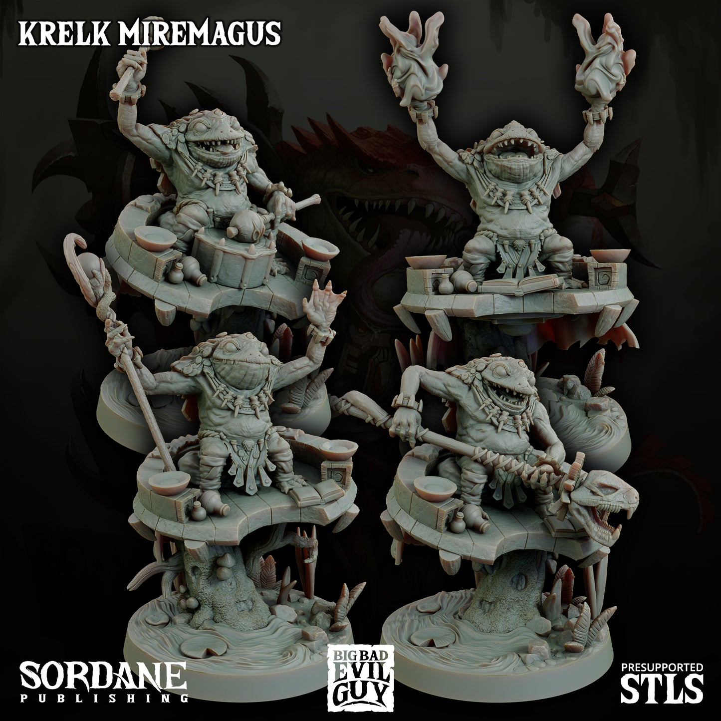 Krelk Mage DND TTRPG Resin Figure 50mm Base