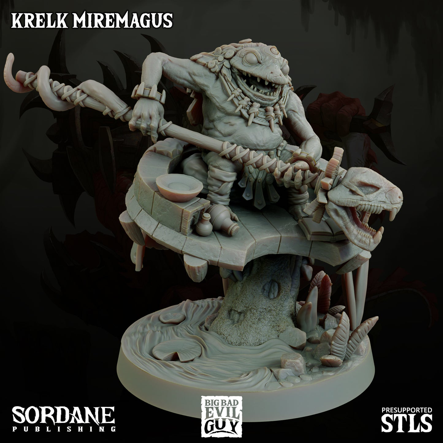 Krelk Mage DND TTRPG Resin Figure 50mm Base