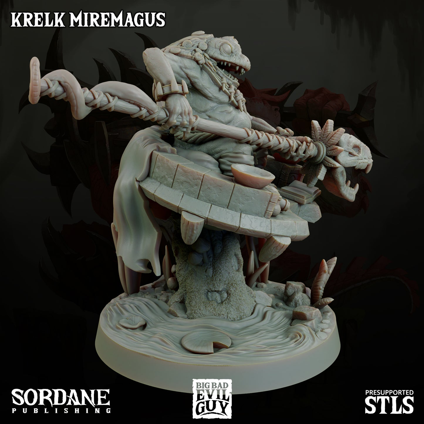 Krelk Mage DND TTRPG Resin Figure 50mm Base